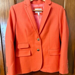 J. CREW Schoolboy Hacken Blazer Orange Gold Button Wool Sport Coat Woman’s 6P